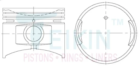 Поршни стандарт (STD) (к-кт на мотор) Nissan E15 TEIKIN 44125STD