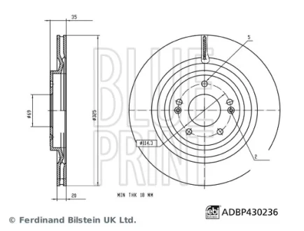 Фото автозапчасть BLUE PRINT ADBP430236 Автозапчасть BLUE PRINT ADBP430236