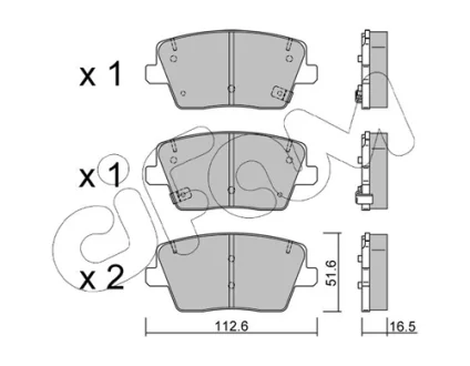 HYUNDAI Гальмівні колодки задні i30 (PDE, PD, PDEN) 2.0 N 17- CIFAM 822-1242-0