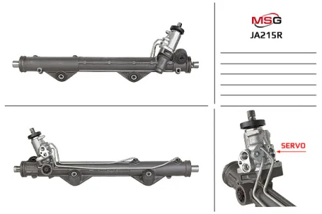 Рульова рейка з ГУР відновлена Jaguar XF 08-15, Jaguar F-Type 13-, Jaguar S-Type 99-07 MSG JA215R