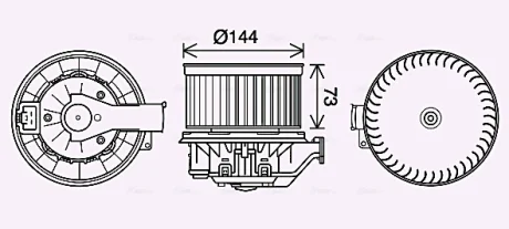 Вентилятор отопителя салона Ford Fiesta (08-) AVA AVA COOLING FD8629
