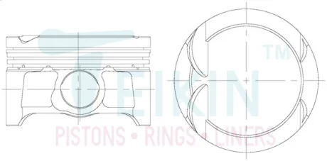 Поршень із пальцем +1.00мм (к-кт на двигун) RENAULT 2.0 L-II TEIKIN 70102-100