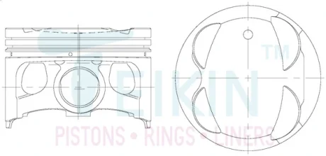 Поршень із пальцем STD (к-кт на двигун) Toyota 3S-FE TEIKIN 46701-STD