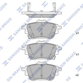 Колодки дискового тормоза Hi-Q (SANGSIN) SP4451