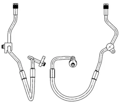 Air conditioning hose/pipe (from air-conditioning compressor to condenser) fits: FORD GALAXY II, MONDEO IV, S-MAX 2.3 07.07-06.15 MAHLE / KNECHT AP128000P