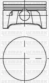 Поршень с кольцами і пальцем (размер отв. 79 / STD) (ZH16 ZETEC S Enjeksiyonlu 16V 100 PS) бенз. Yenmak 36-04259-000