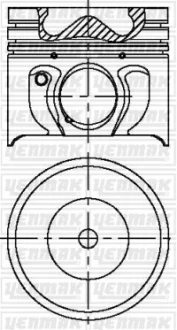 Фото поршень с кольцами і пальцем (размер отв. 86.51 / +0.5) (V185 Duratorq TDCI 125 PS, CD132 Duratorq TDCI 115…) Yenmak 36-03459-050 Поршень с кольцами і пальцем (размер отв. 86.51 / +0.5) (V185 Duratorq TDCI 125 PS, CD132 Duratorq TDCI 115…) Yenmak 36-03459-050