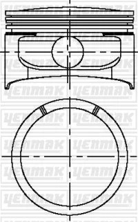 Поршень с кольцами і пальцем (размер отв. 86.5 / +0.5) (Y22 XE / Z 22 XE) (Бензин, 4ц) Yenmak 31-04228-050