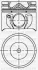 Поршень с кольцами і пальцем (размер отв. 86.51 / +0.5) (V185 Duratorq TDCI 125 PS, CD132 Duratorq TDCI 115…) Yenmak 31-03459-050 (фото 1)
