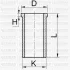 Гільза циліндра (розмір отв. 82.2 / STD) (206 1.9 D, EXPERT PARTNER) дизель Yenmak 51-65866-000 (фото 1)