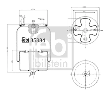 Кожух пневматической рессоры FEBI BILSTEIN 35884