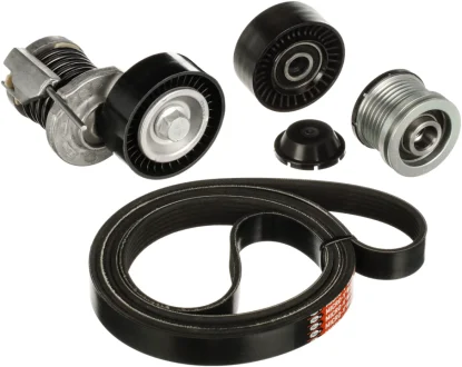 Комплект поліклинового ременя (із натягувачем) VW AMAROK, CALIFORNIA T5 CAMPER, CALIFORNIA T6 CAMPER, MULTIVAN T5, MULTIVAN T6, TRANSPORTER T5, TRANSPORTER T6 2.0D 09.09- Gates K046PK1550XS