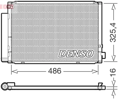 A/C condenser (with dryer) fits: TOYOTA IST, YARIS, YARIS VERSO 1.0-1.5 04.99-07.07 DENSO DCN50126