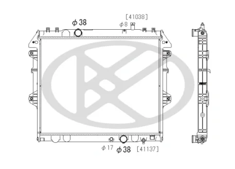 Радіатор двигуна (мкпп) TOYOTA HILUX, HILUX VII 2.5D/3.0D 11.04- KOYORAD PL011851R