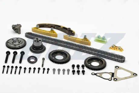 Комплект цепи ГРМ Ford Transit 2.4DI/2.2-2.4TDCI 00-06 (цепь, натяжитель, шестерня) DOLZ SKCF161