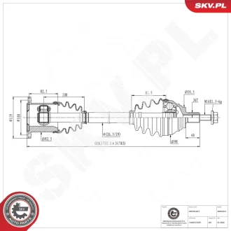 Drive shaft SKV GERMANY 40SKV016