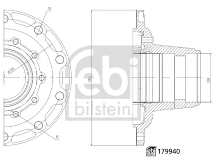 Маточина колеса задн SAF B, BASIC FEBI BILSTEIN 179940
