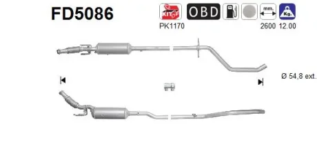 Фільтр сажевий Citroen C5/Peugeot 508/407 2.0HDi 09- (Euro 5) AS-PL FD5086