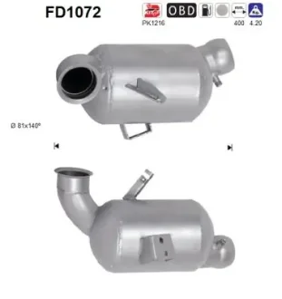 FILTR CZASTEK STALYCH DPF AS SZT ASC ASC AS-PL FD1072