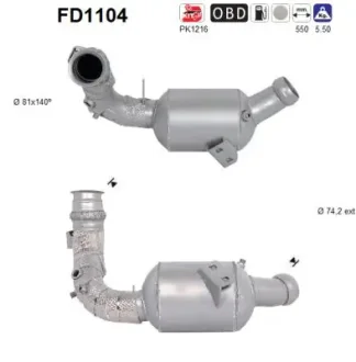 FILTR CZASTEK STALYCH DPF AS SZT ASC ASC AS-PL FD1104