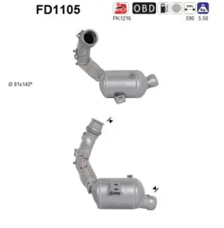 FILTR CZASTEK STALYCH DPF AS SZT ASC ASC AS-PL FD1105