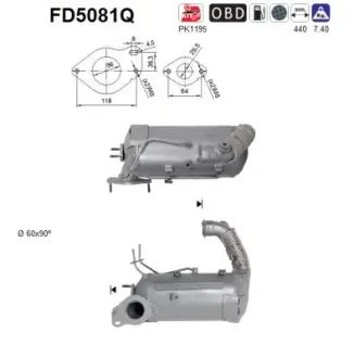 FILTR CZASTEK STALYCH DPF AS SZT ASC ASC AS-PL FD5081Q