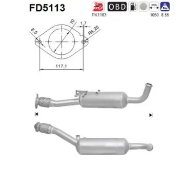 FILTR CZASTEK STALYCH DPF AS SZT ASC ASC AS-PL FD5113