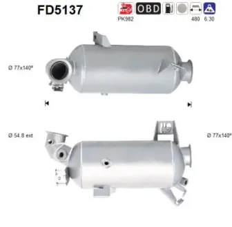FILTR CZASTEK STALYCH DPF AS SZT ASC ASC AS-PL FD5137