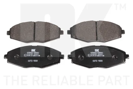 Гальмівні колодки, дискове гальмо (набір) NK 225004