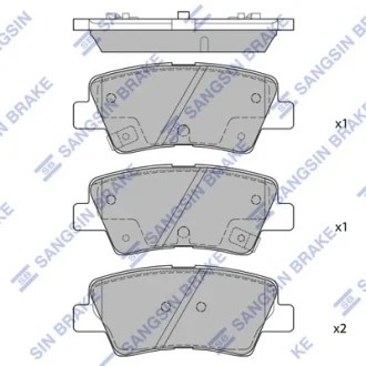 Колодки дискового тормоза Hi-Q (SANGSIN) SP1685