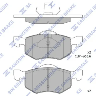 Колодки дискового тормоза Hi-Q (SANGSIN) SP1519