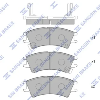 Колодки дискового тормоза Hi-Q (SANGSIN) SP1096