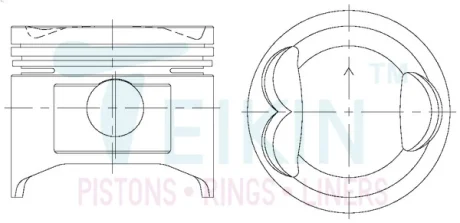 Поршень TEIKIN 42127STD