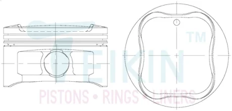 Piston set 075 1gr-fe TEIKIN 46368075