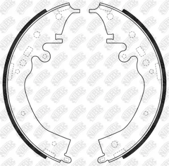 Колодки барабанного тормоза NiBK FN2402