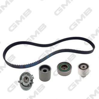 VW К-кт ременя ГРМ (ремінь+4 ролика) Golf,Passat,Skoda,Audi 1.6/2.0TDI 08- GMB GKVW0025 (фото 1)