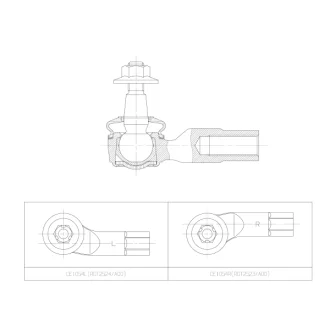 Наконечник тяги рульової L VW Golf 20- Audi A3 20- CTR CE1054L