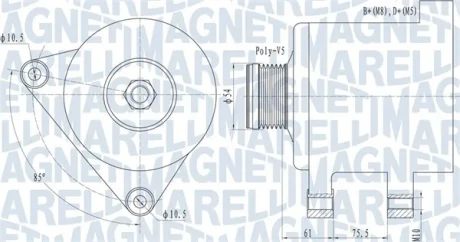 Alternator MAGNETI MARELLI 063731631010