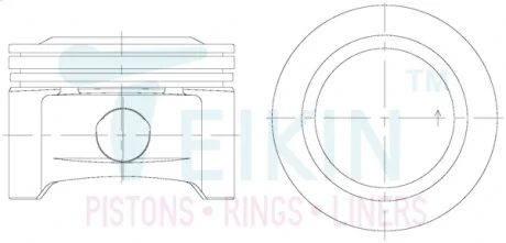 Поршни +0.50mm (к-кт на мотор) Opel Z14XE TEIKIN 56110050