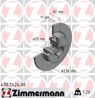 Гальмівний диск ZIMMERMANN 470242400