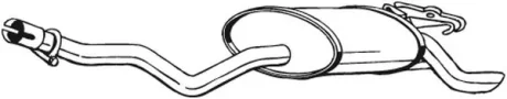 Глушник вихлопної системи задній MERCEDES 190 (W201) 2.5D 04.85-08.93 BOSAL 175347
