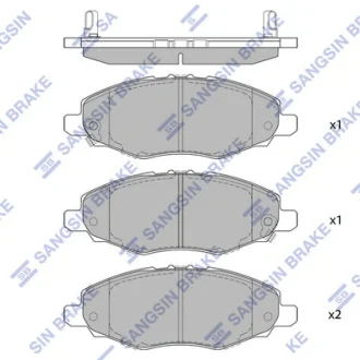 Колодки дискового тормоза Hi-Q (SANGSIN) SP1412