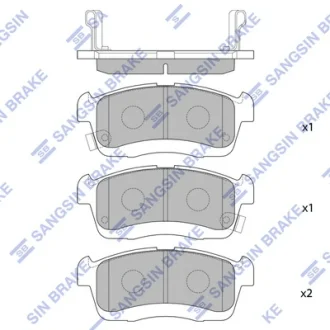 Колодки дискового тормоза Hi-Q (SANGSIN) SP1550