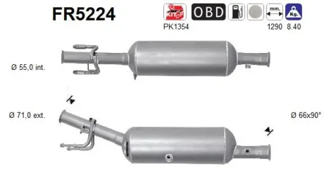 Фільтр твердих частин DPF AS SZT ASC ASC AS-PL FR5224