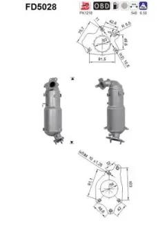 Фільтр твердих частин DPF AS SZT ASC ASC AS-PL FD5028