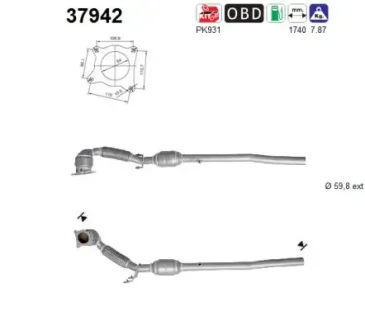Каталізатор AS SZT ASC ASC AS-PL 37942