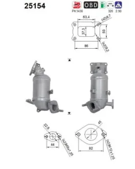 Каталізатор AS SZT ASC ASC AS-PL 25154