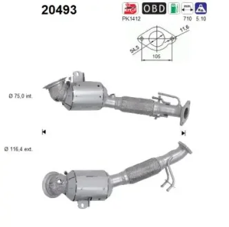 Каталізатор AS SZT ASC ASC AS-PL 20493