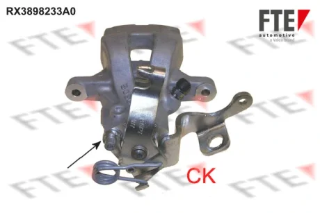 Disc brake caliper rear L (professionally remanufactured) fits: CITROEN C4 GRAND PICASSO I, C4 PICASSO I 1.6-2.0D 10.06-12.13 FTE 9290634 (фото 1)