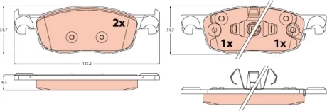 Brake pad set TRW GDB2576